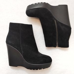 Steve Madden Velour Ankle Heel Booties